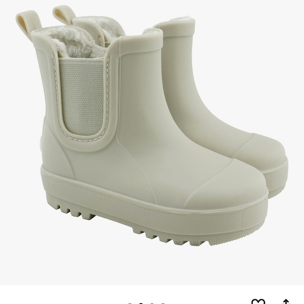 Bearpaw Taupe Ankle Rain Boots Toddler sz 3